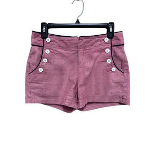 Tommy Hilfiger Women’s Casual Shorts US Size red and White Pinstripe Cotton